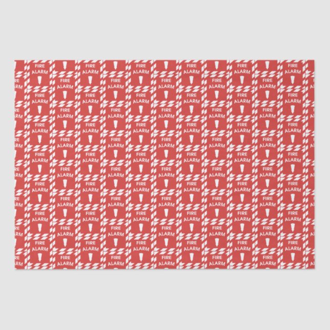 Papier Mousseline Motif pompier papier tissu d'alarme incendie (Recto)