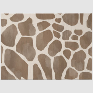 Papier Mousseline Motif Poster de animal de Giraffe d'aquarelle