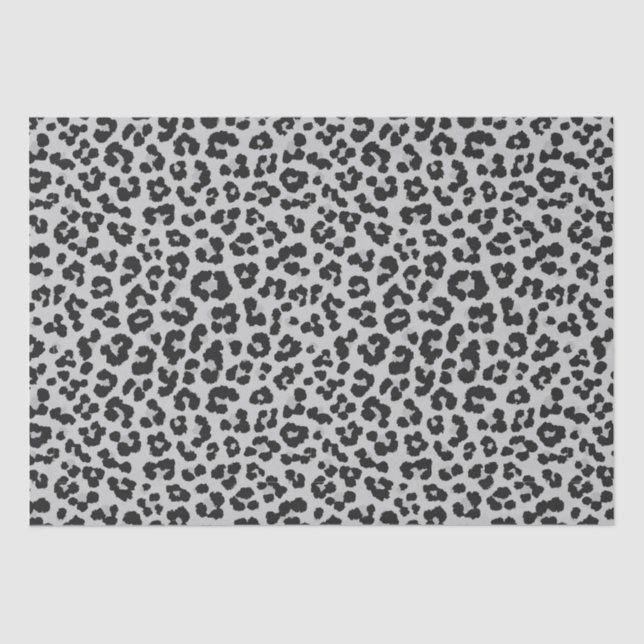 Papier Mousseline Motif Poster de animal de Grey Grey Ash Leopard Ch (Recto)