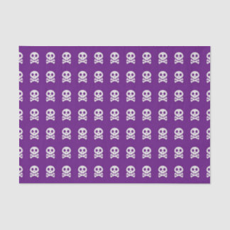 Papier Mousseline Motif pourpre de crâne de rétro amusement