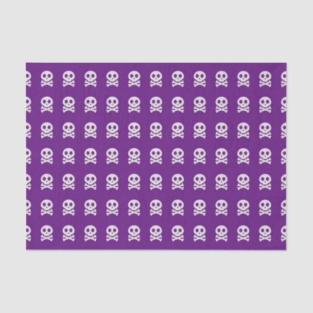 Papier Mousseline Motif pourpre de crâne de rétro amusement (Recto)