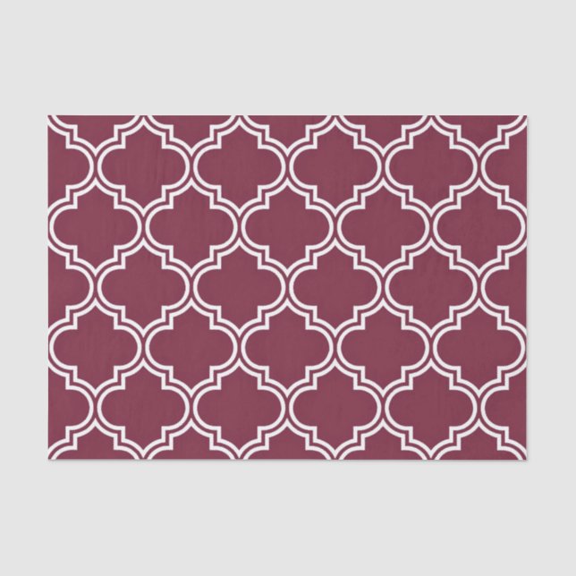 Papier Mousseline Motif Quatrefoil (Recto)