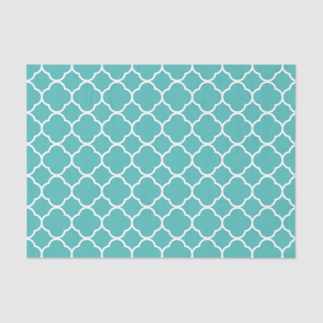 Papier Mousseline Motif Quatrefoil (Recto)