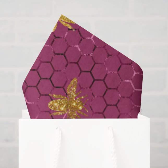 Papier Mousseline Motif Queen Bee (Sac cadeau)