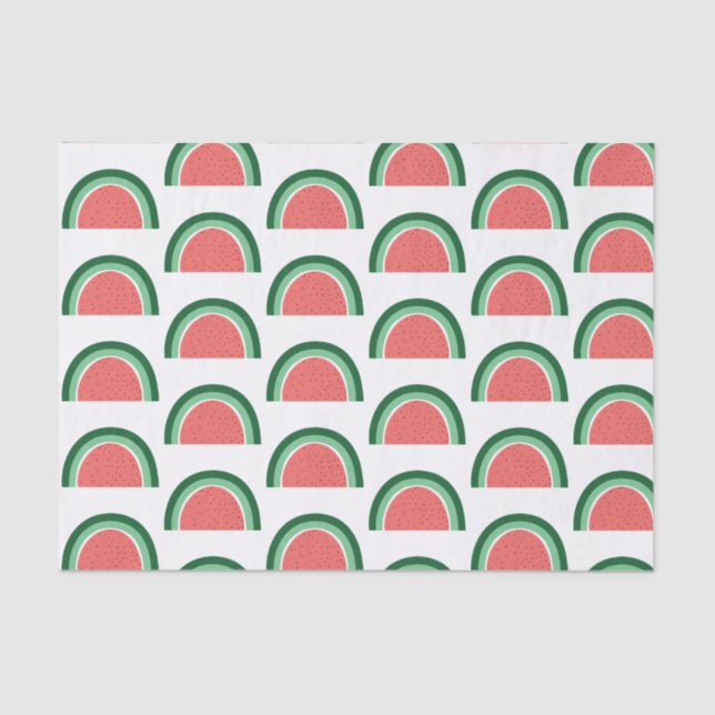 Papier Mousseline Motif Rainbow Watermelon (Recto)