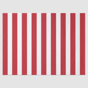 Papier Mousseline Motif rayé élégant rouge vif et blanc