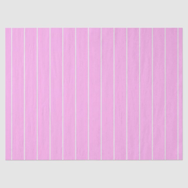 Papier Mousseline Motif rayé rose et blanc (Recto)