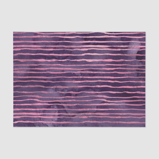 Papier Mousseline Motif rayé rose et violet (Recto)