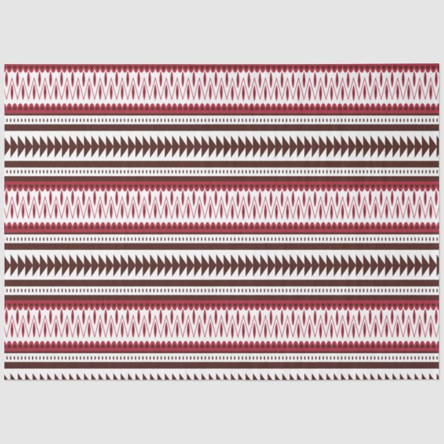 Papier Mousseline motif rayé rouge et blanc (Recto)