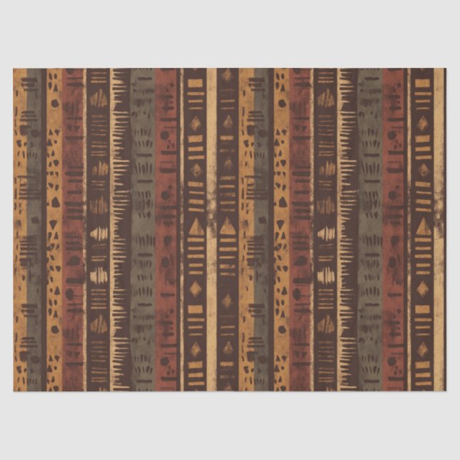 Papier Mousseline Motif rayure rustique sud-ouest (5) (Recto)