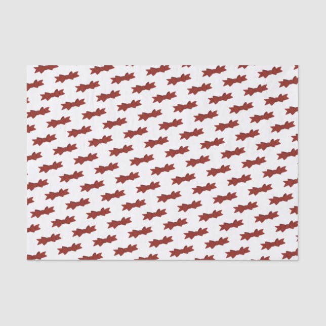 Papier Mousseline Motif Red Bow (Recto)