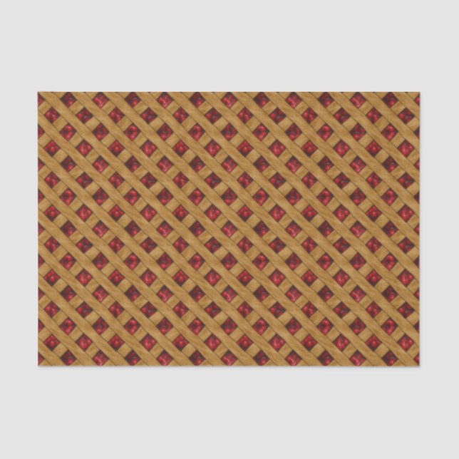 Papier Mousseline Motif Red Cherry Pie pour boulangers (Recto)