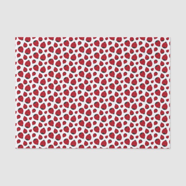 Papier Mousseline Motif Red Ladybug (Recto)