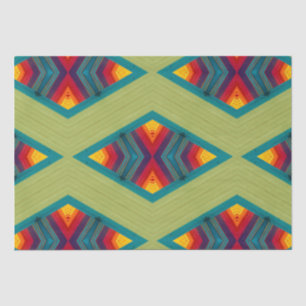 Papier Mousseline Motif répétitif amérindien coloré