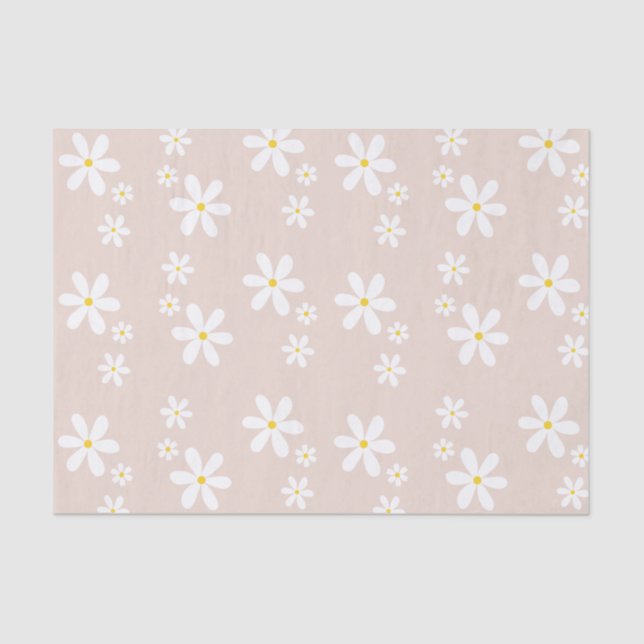 Papier Mousseline Motif répétitif chic rose et blanc pâle (Recto)