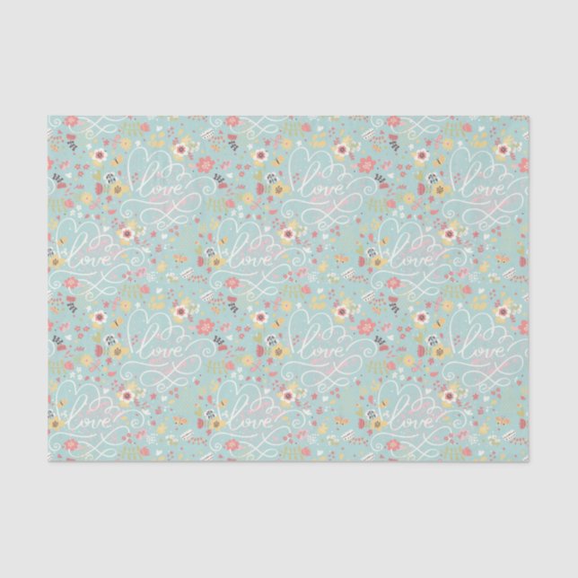 Papier Mousseline Motif romantique lumineux moderne (Recto)