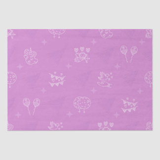 Papier Mousseline Motif romantique rose transparent
