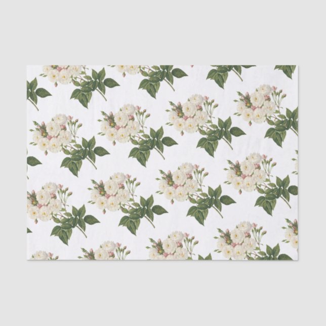 Papier Mousseline Motif rose (Recto)