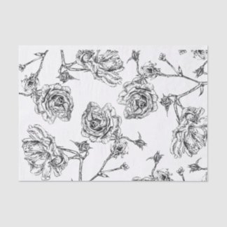Papier Mousseline Motif rose 