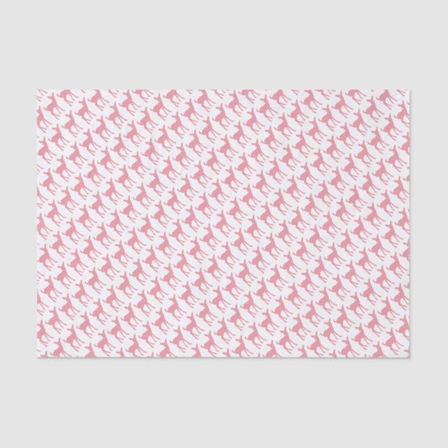 Papier Mousseline Motif rose de cerfs communs (Recto)