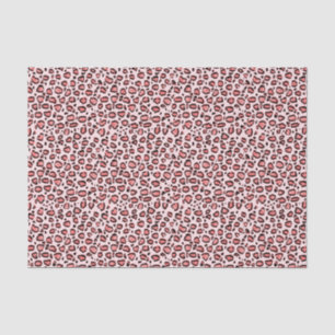 Papier Mousseline Motif rose de poster de animal de léopard