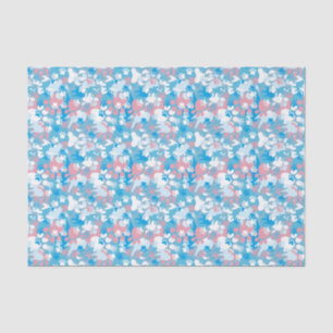 Papier Mousseline Motif rose et bleu de chien de camouflage
