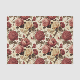 Papier Mousseline Motif Rose vintage du Victoria