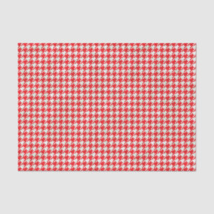 Papier Mousseline Motif rouge et blanc de pied-de-poule