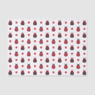 Papier Mousseline Motif rouge mignon