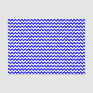 Papier Mousseline Motif royal bleu et blanc chevron personnalisé