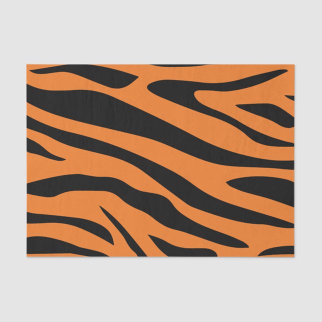 Papier Mousseline Motif Safari Tiger (Recto)