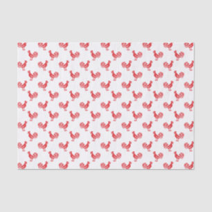 Papier Mousseline Motif sans couture de coqs rouges