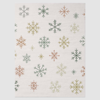 Papier Mousseline Motif sans couture de flocons de neige minimaliste