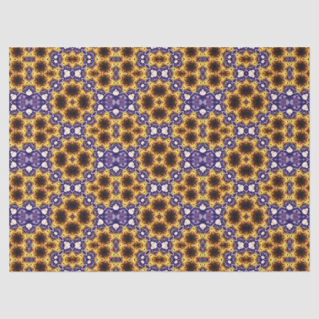Papier Mousseline Motif sans fin Art Déco géométrique mandala indien (Recto)