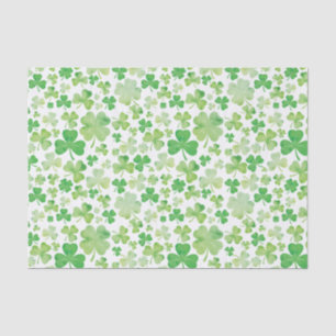 Papier Mousseline Motif Shamrock Jour de la Saint Patrick vert