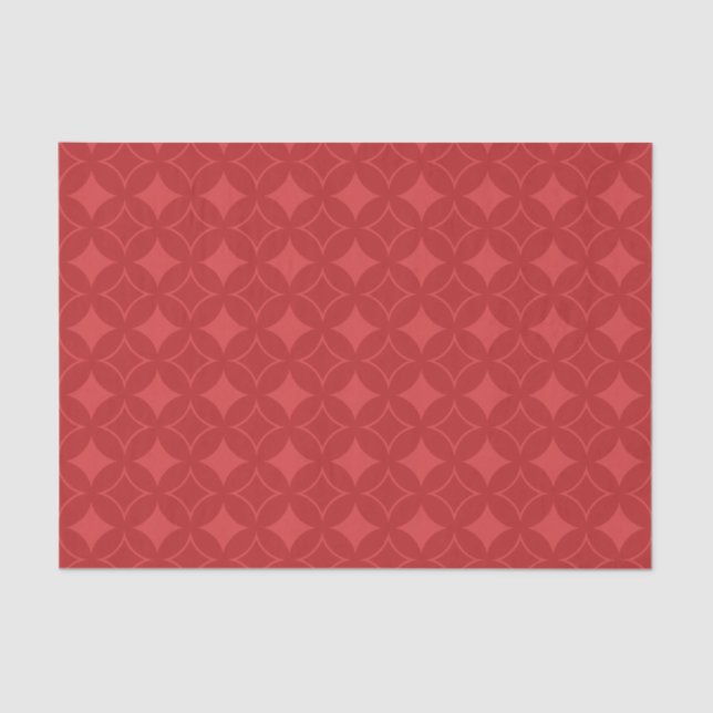 Papier Mousseline Motif shippo rouge (Recto)