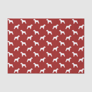 Papier Mousseline Motif Silhouettes de Schnauzer Rouge