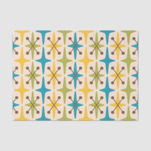 Papier Mousseline Motif Starburst moderne du milieu du siècle