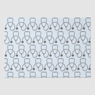 Papier Mousseline Motif stylé gris stéthoscope