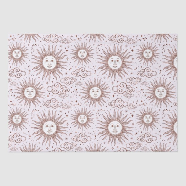 Papier Mousseline Motif Sun (Recto)
