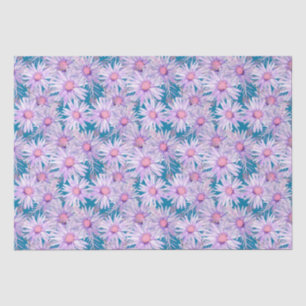 Papier Mousseline Motif super Retro Purple Daisy