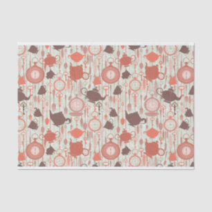 Papier Mousseline Motif temps thé vintage