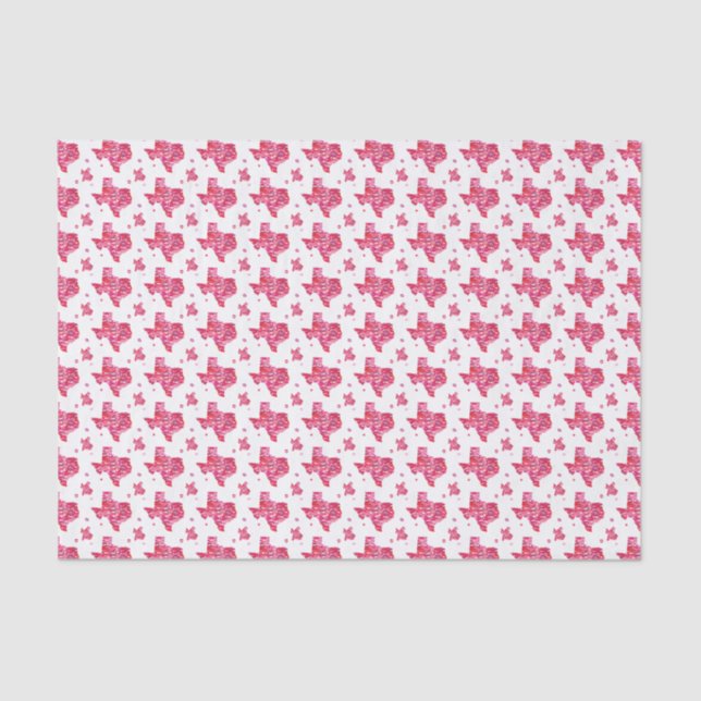 Papier Mousseline Motif Texas Kisses (Recto)