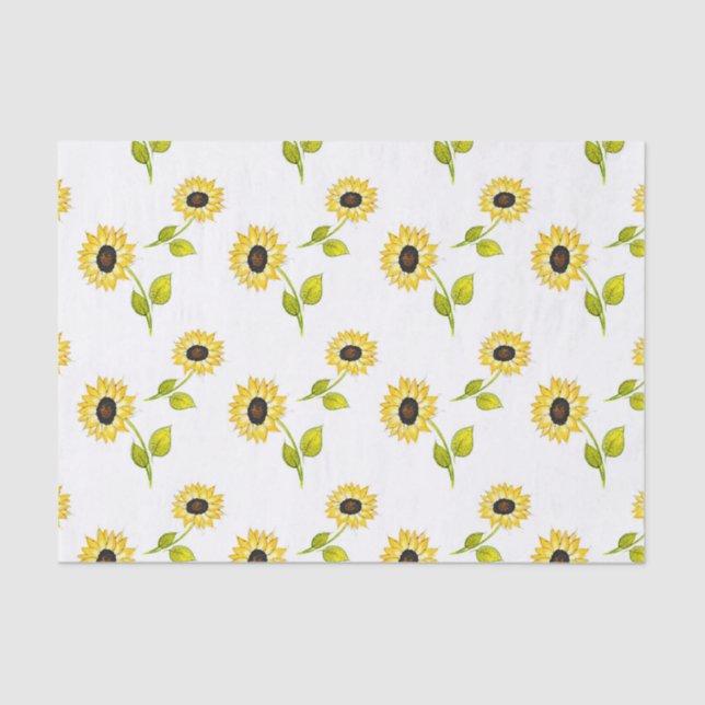 Papier Mousseline Motif tournesol (Recto)