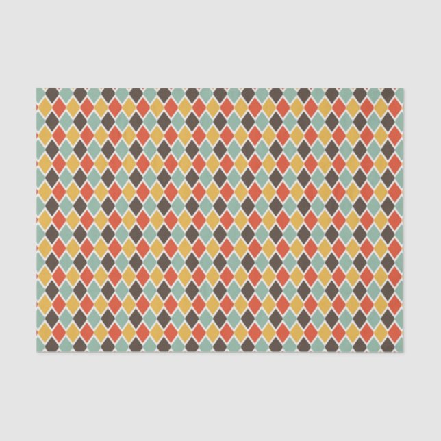 Papier Mousseline Motif tribal de mode d'ikat moderne (Recto)