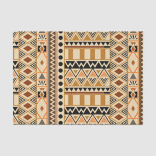 Papier Mousseline Motif tribal ethnique primitif aux couleurs de la