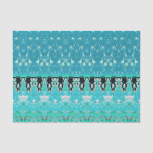 Papier Mousseline Motif tribal vintage Crâne de taureau d'art en tec