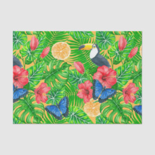 Papier Mousseline Motif tropical