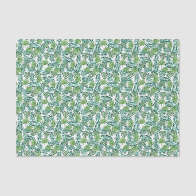 Papier Mousseline Motif tropical de feuille (Recto)