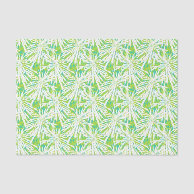 Papier Mousseline Motif tropical de palmettes (Recto)